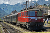 Ae 6/6 11423 a Domodossola il 19/05/2006 alla testa del treno storico delle Ferrovie Svizzere in occasione dei 100 anni del traforo del Sempione
