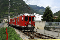 Elettromotrici Ferrovie Retiche ABe 4/4 45 e 48 in manovra a Tirano il 30/06/2007