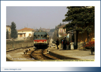 ALn 668 1030 + 1107 in arrivo a Villa Raverio effettuano il locale Lecco Monza il 16 11 1985