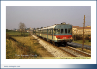 ALn 668 1107 + 1030 in linea tra Besana e Renate. Locale Monza Lecco del 16 11 1985
