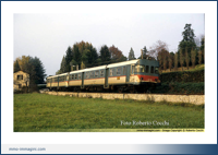 Le ALn 668 1029 + 1106 hanno appena lasciato Carate Calo' dirette a Lecco. Locale Monza Lecco 16 11 1985