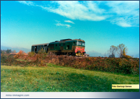 Merci minimo composto da D343.2001 + bagagliaio in corsa verso Besana il 03/11/1986